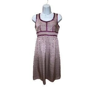 Proenza Schouler Target Size 3 100% Silk Dress Purple Polka Dot Empire Waist EUC